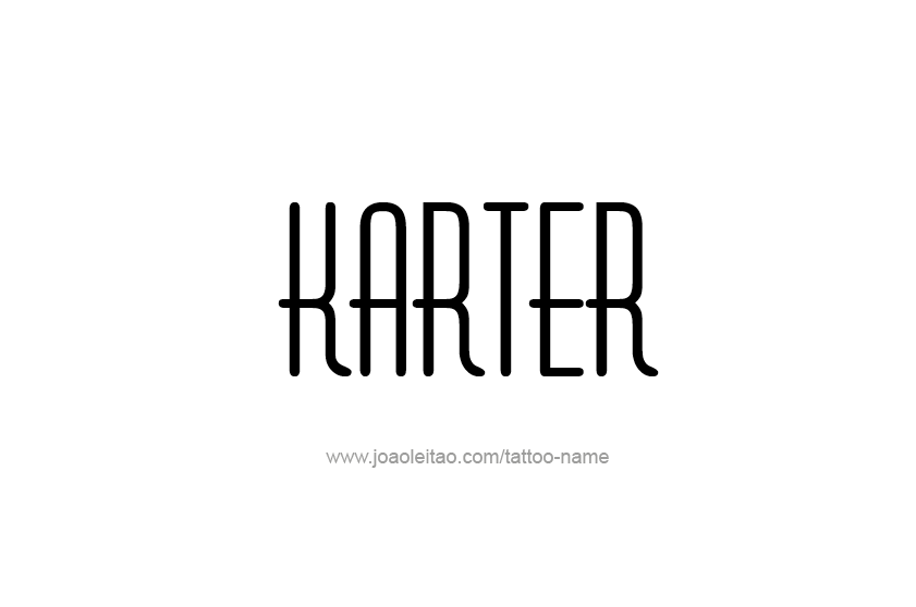 Tattoo Design  Name Karter   