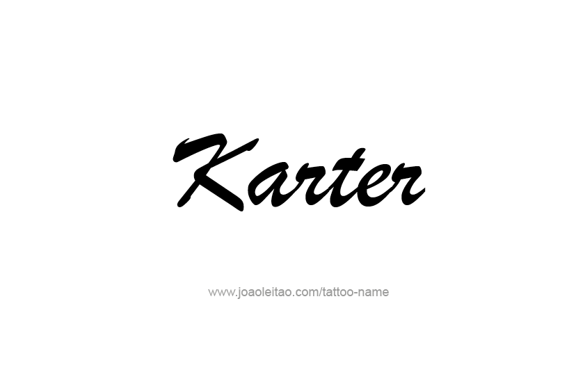 Tattoo Design  Name Karter   