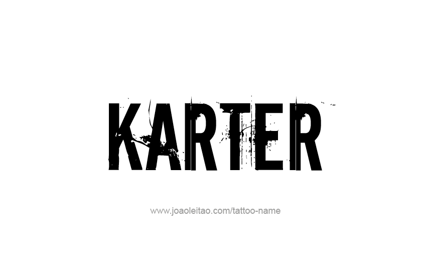 Tattoo Design  Name Karter   