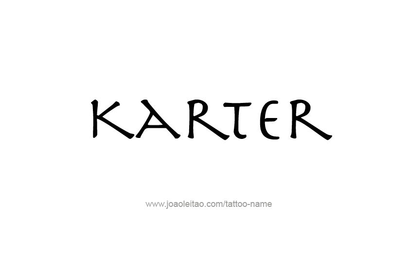 Tattoo Design  Name Karter   