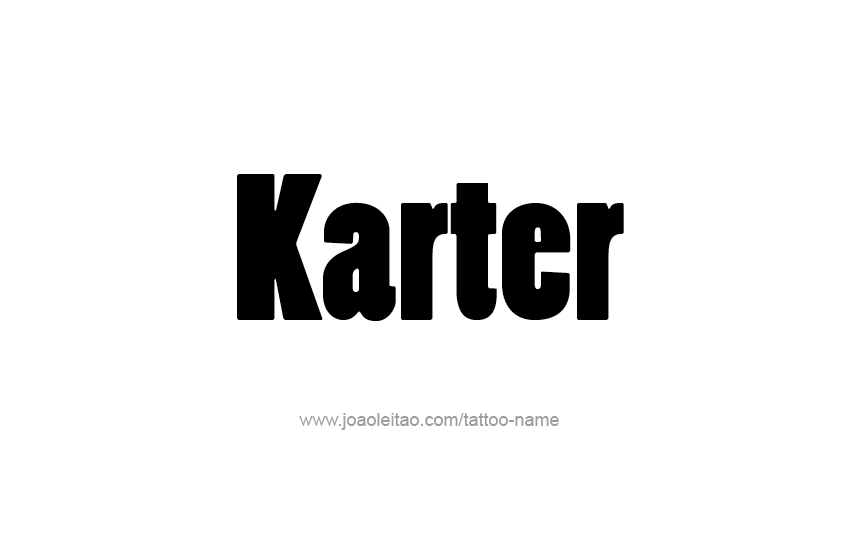 Tattoo Design  Name Karter   