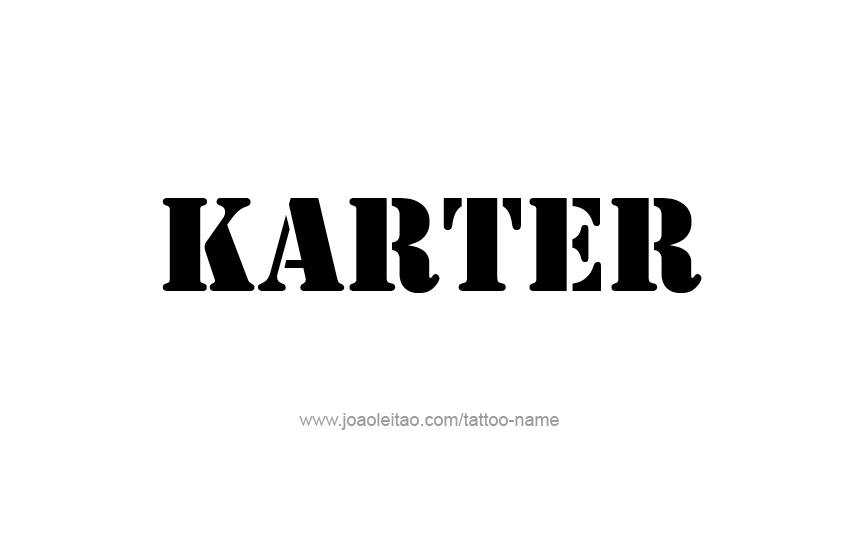 Tattoo Design  Name Karter   