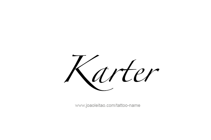 Tattoo Design  Name Karter   