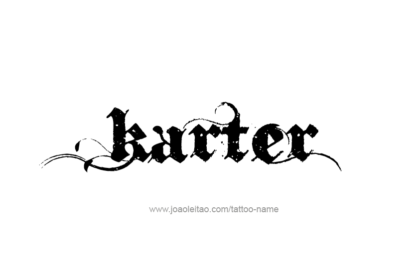 Tattoo Design  Name Karter   