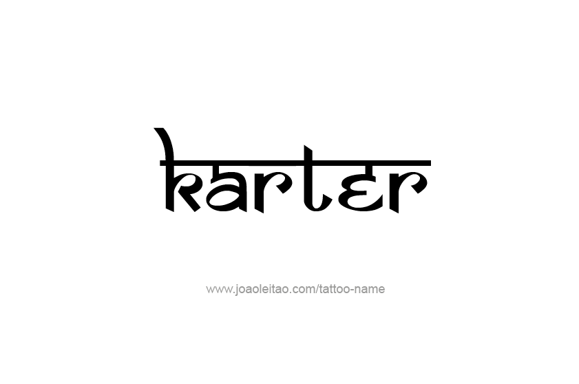 Tattoo Design  Name Karter   