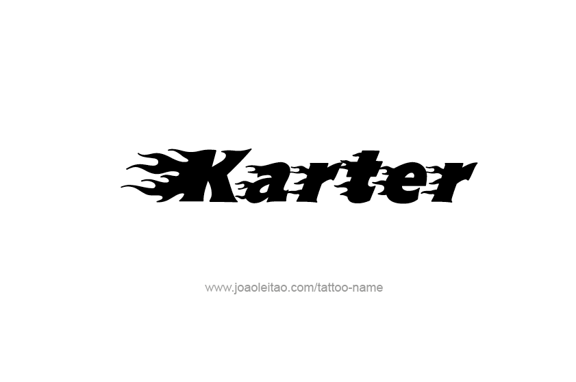 Tattoo Design  Name Karter   