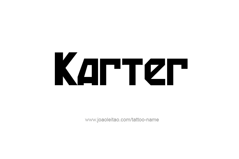 Tattoo Design  Name Karter   