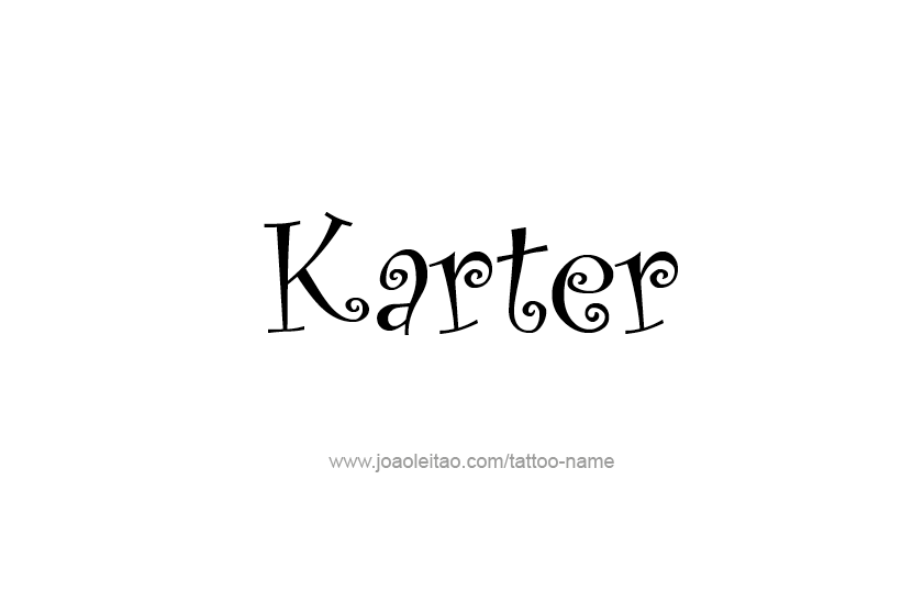 Tattoo Design  Name Karter   