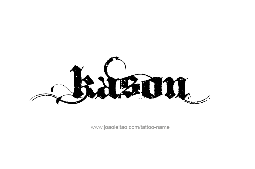 Tattoo Design  Name Kason   
