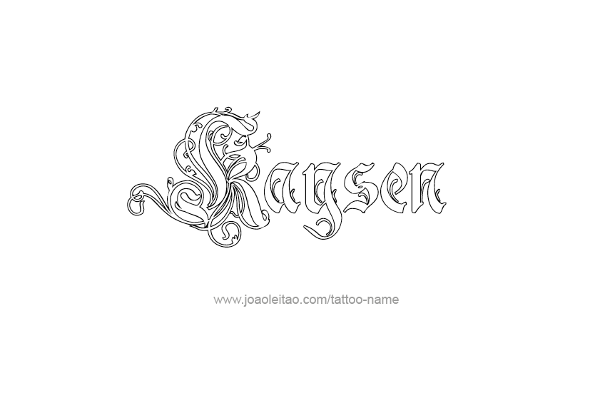 Tattoo Design  Name Kaysen   
