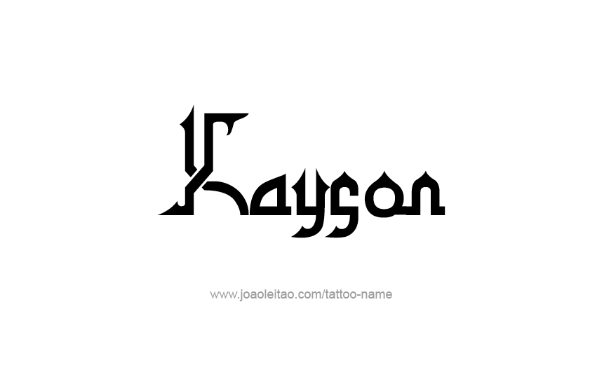 Tattoo Design  Name Kayson   