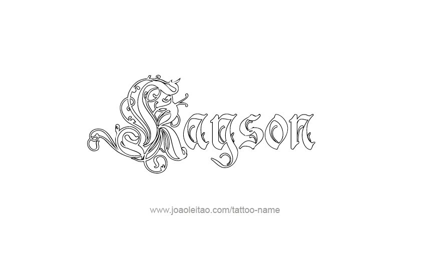 Tattoo Design  Name Kayson   