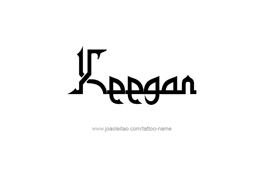 Tattoo Design  Name Keegan   