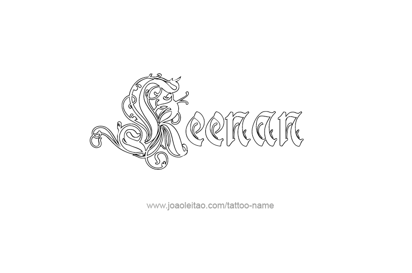 Tattoo Design  Name Keenan   