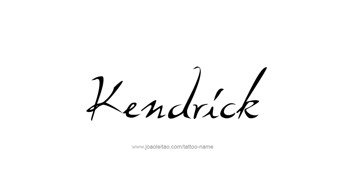 Tattoo Design  Name Kendrick   