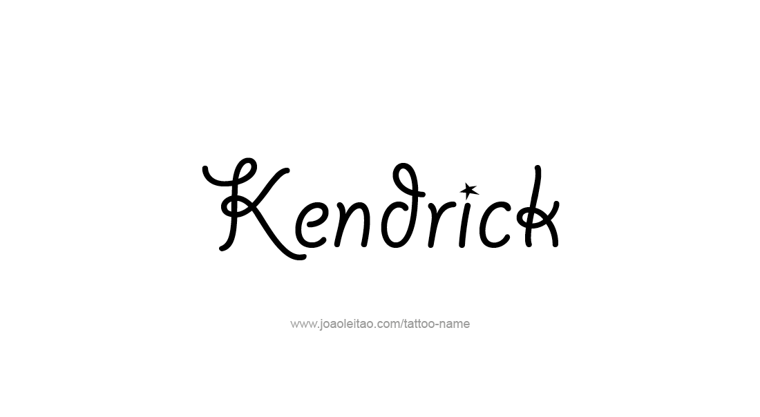 Tattoo Design  Name Kendrick   