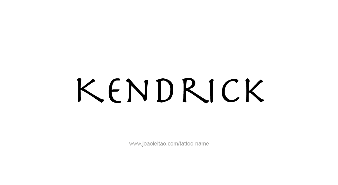 Tattoo Design  Name Kendrick   