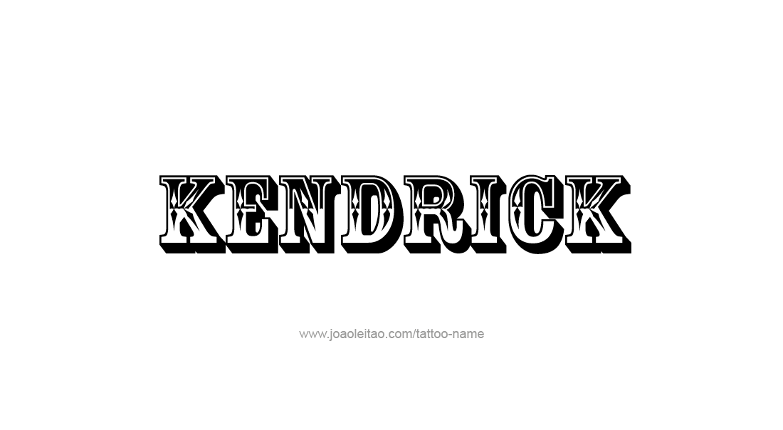 Tattoo Design  Name Kendrick   