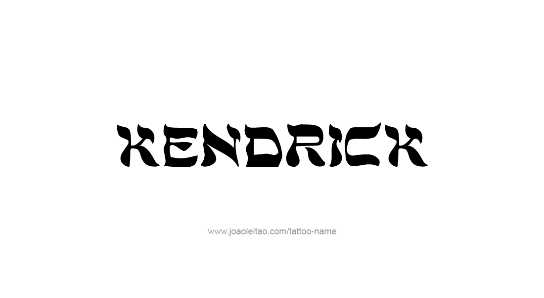 Tattoo Design  Name Kendrick   