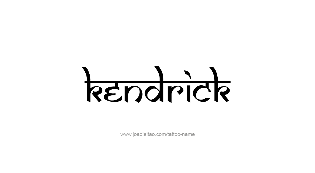 Tattoo Design  Name Kendrick   