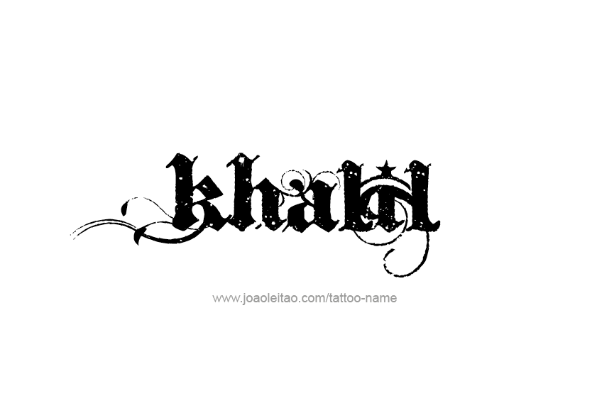 Tattoo Design  Name Khalil   