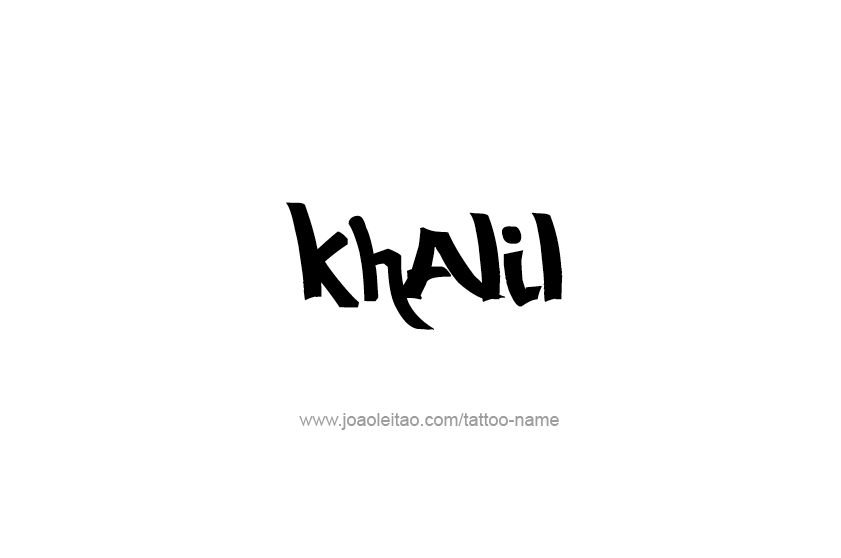 Tattoo Design  Name Khalil   