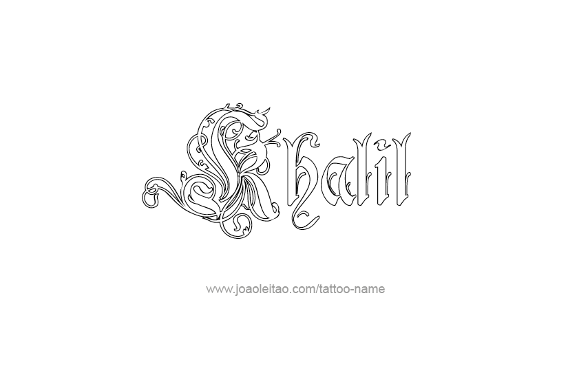 Tattoo Design  Name Khalil   