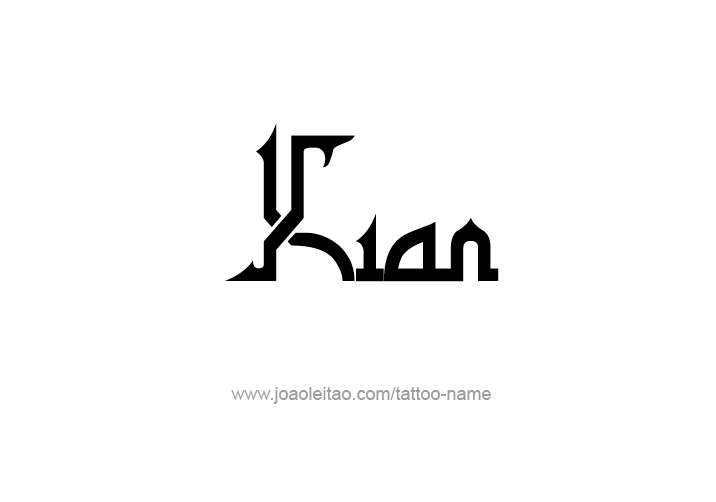 Tattoo Design  Name Kian   