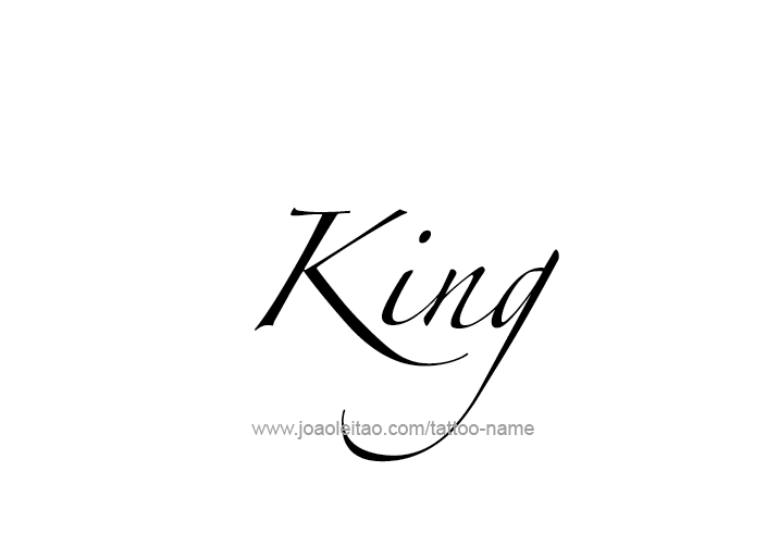 Tattoo Design  Name King   