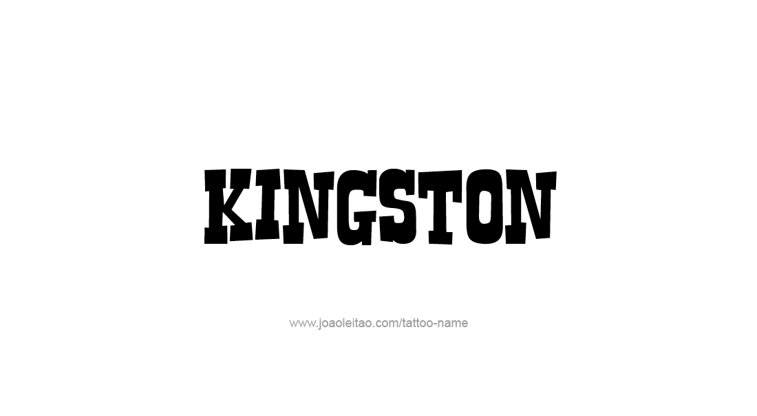 Tattoo Design  Name Kingston   