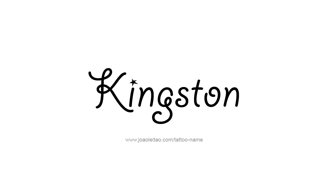 Tattoo Design  Name Kingston   