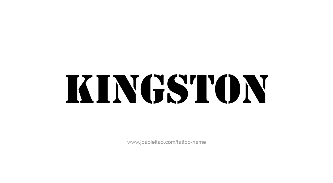 Tattoo Design  Name Kingston   