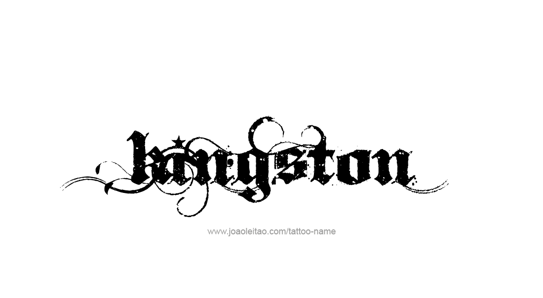 Tattoo Design  Name Kingston   