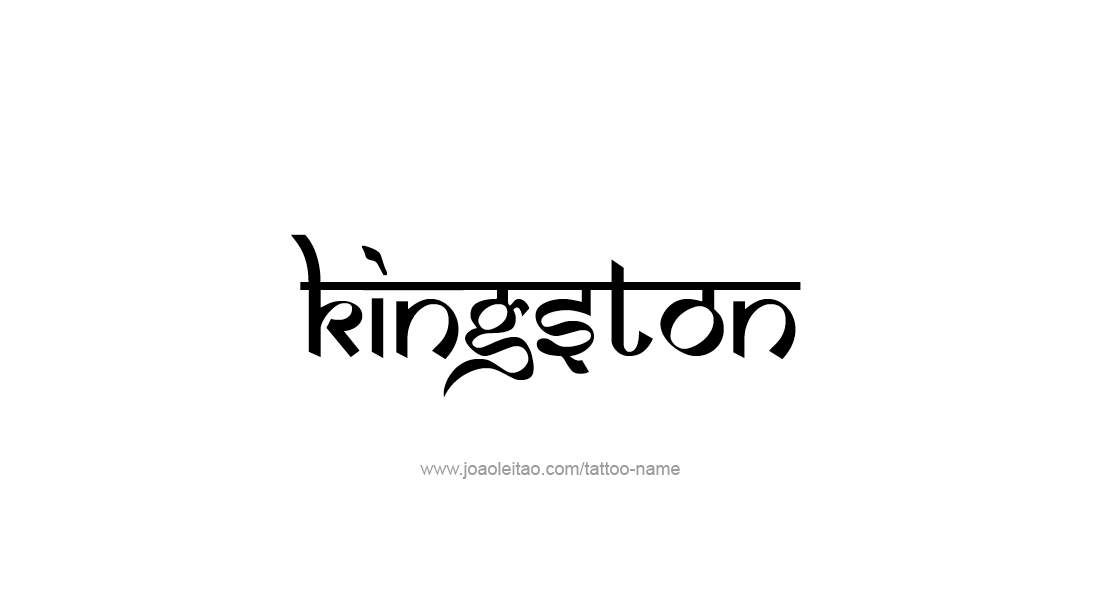 Tattoo Design  Name Kingston   