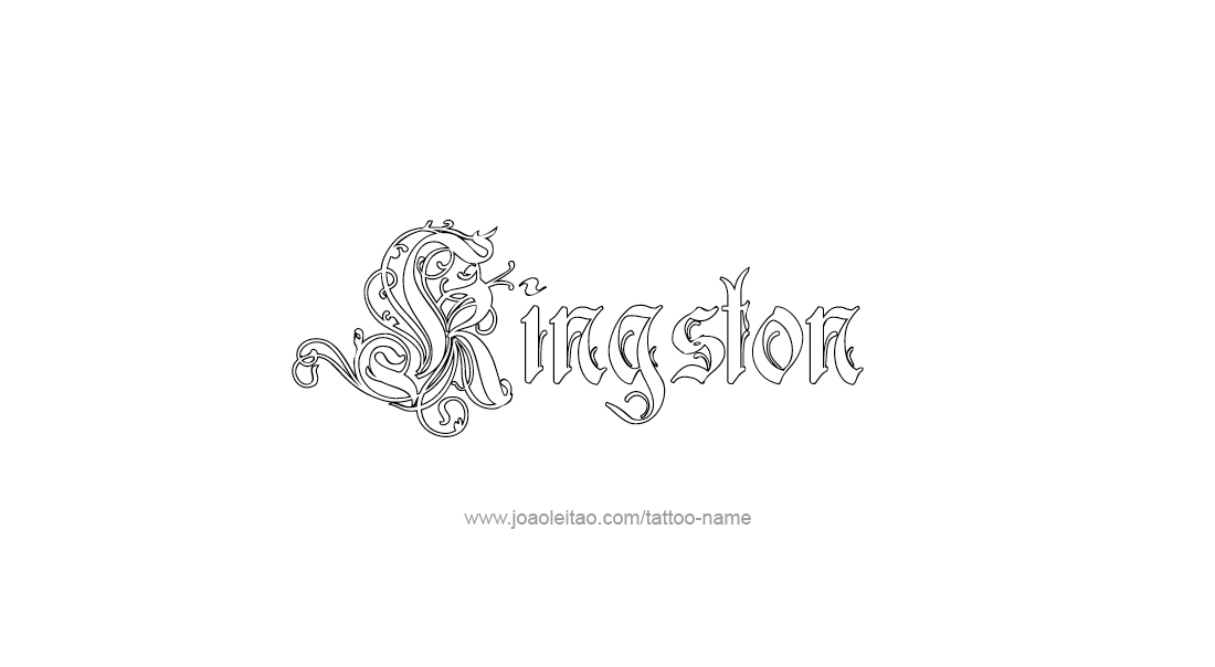 Tattoo Design  Name Kingston   