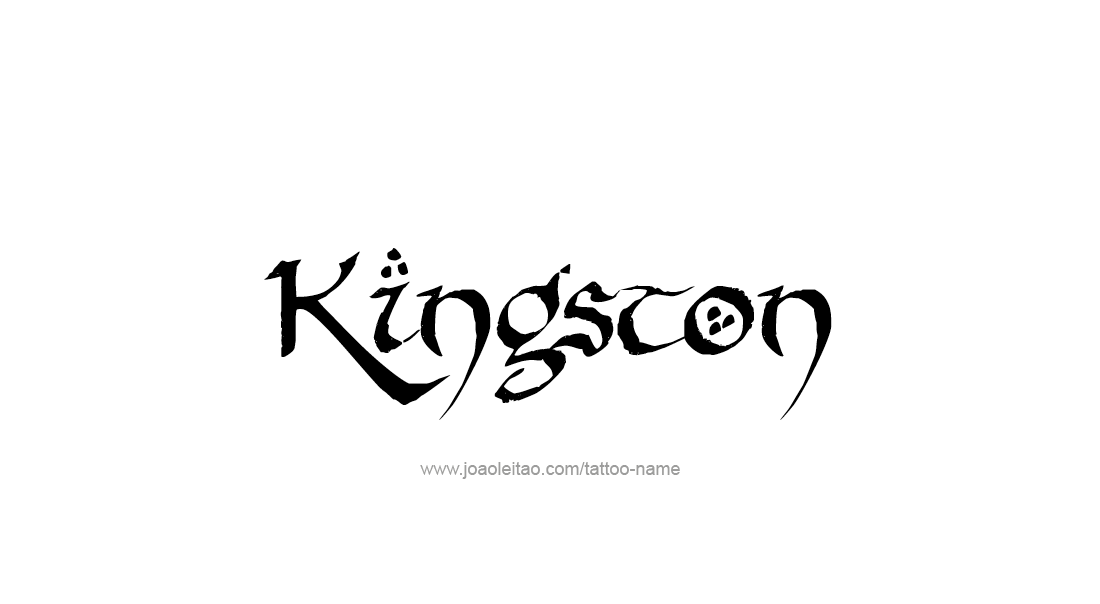 Tattoo Design  Name Kingston   