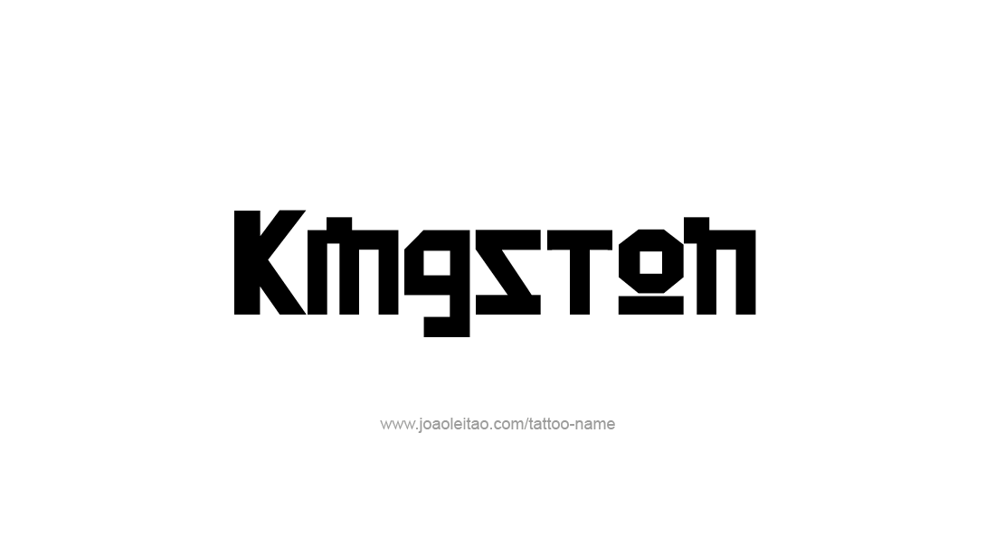 Tattoo Design  Name Kingston   