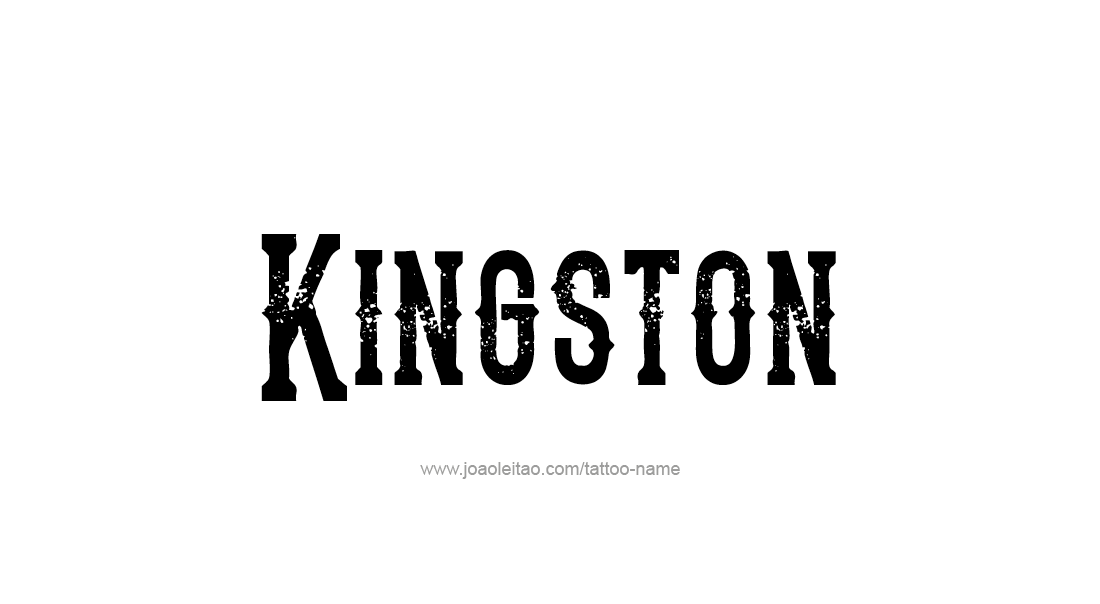 Tattoo Design  Name Kingston   