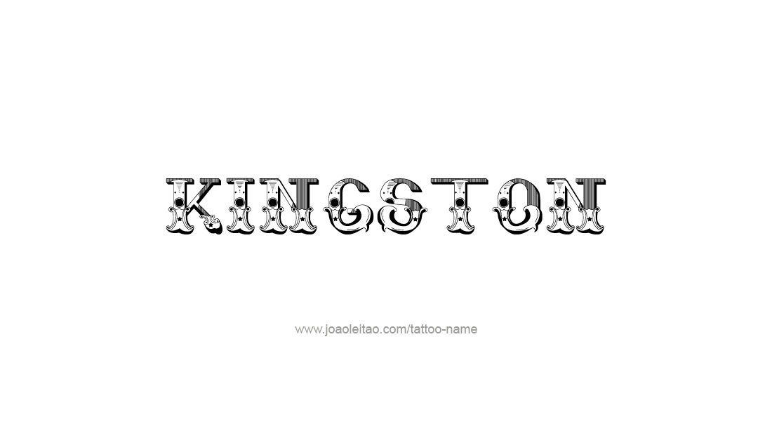 Tattoo Design  Name Kingston   