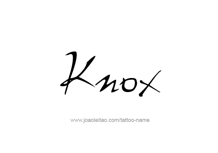 Tattoo Design  Name Knox   