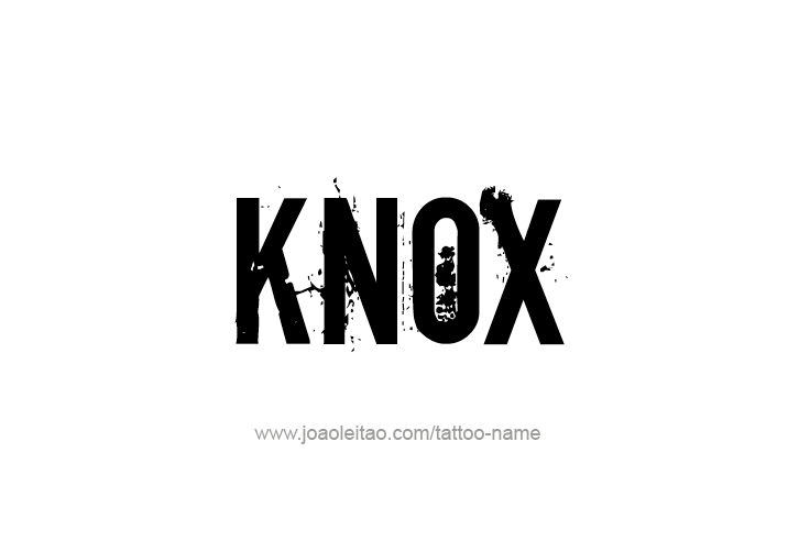 Tattoo Design  Name Knox   