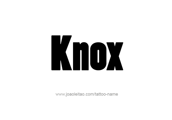 Tattoo Design  Name Knox   