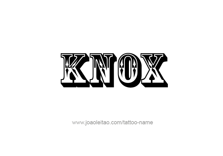 Tattoo Design  Name Knox   