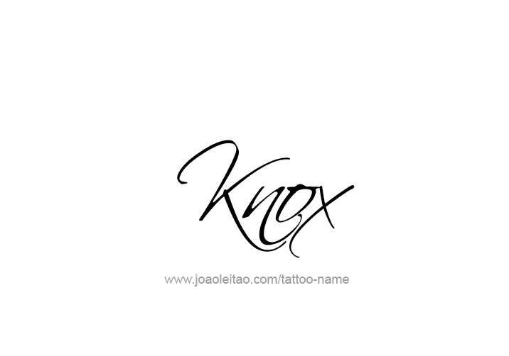 Tattoo Design  Name Knox   