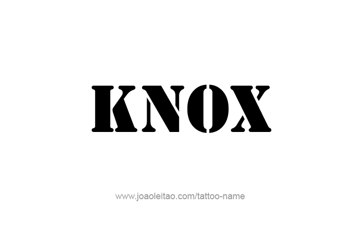 Tattoo Design  Name Knox   