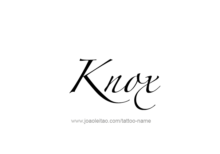 Tattoo Design  Name Knox   