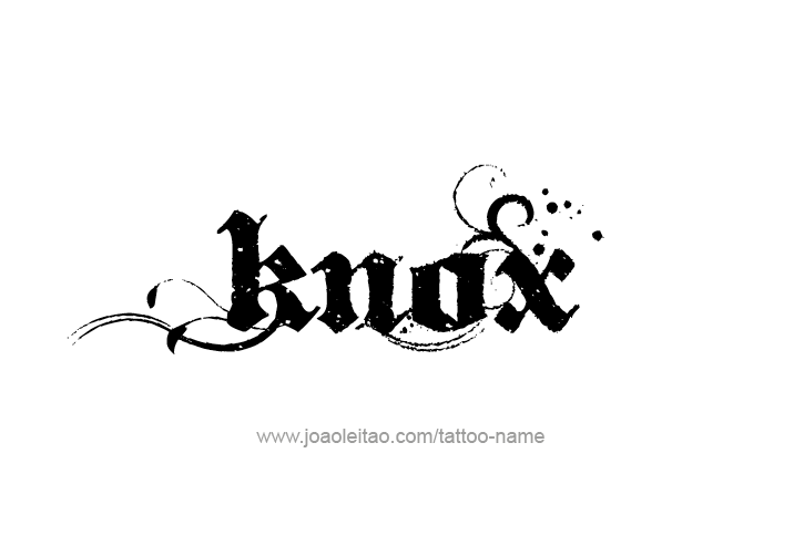 Tattoo Design  Name Knox   