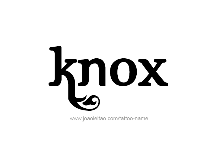 Tattoo Design  Name Knox   