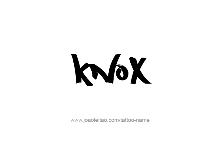 Tattoo Design  Name Knox   