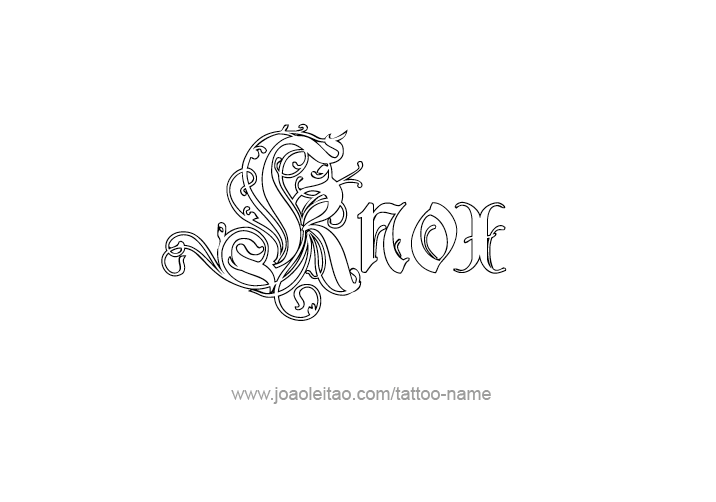 Tattoo Design  Name Knox   